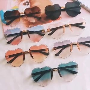 Toddler Baby Girl Heart Shaped Gradient Color Sunnies